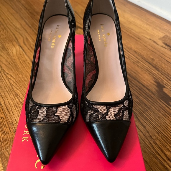 Kate Spade Black Lace Heels - Picture 5 of 11